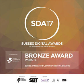 Sussex Digital Awards Bronze Award Best Website
